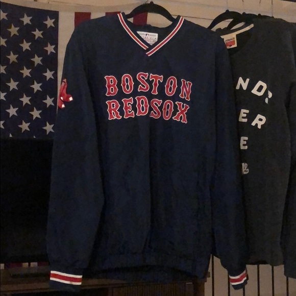 red sox pullover windbreaker